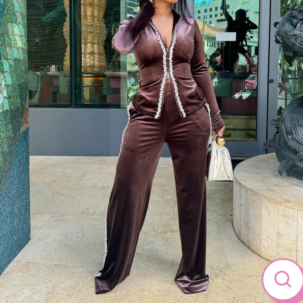 Velour Rhinestone Set